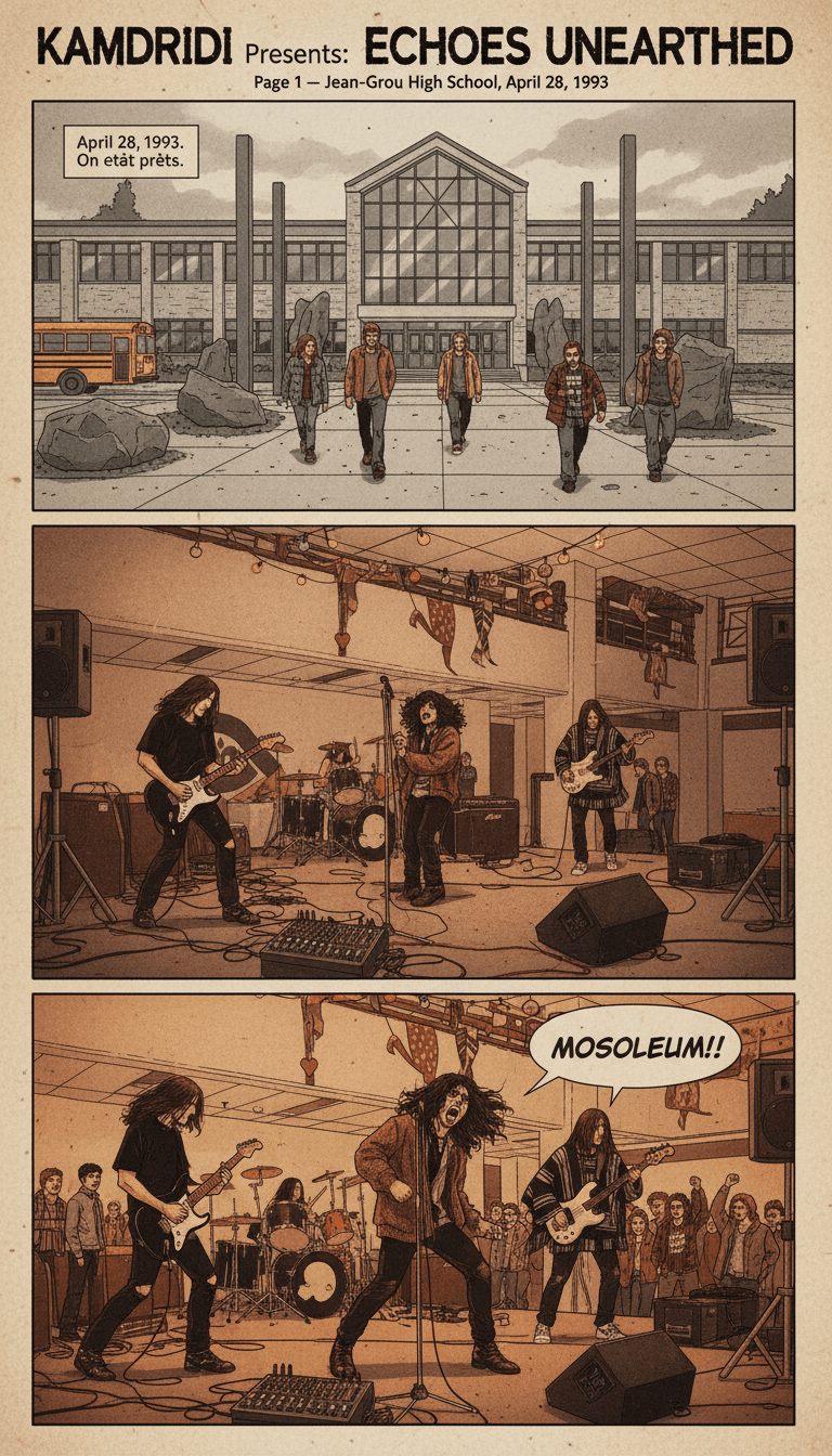 Comic collage background panel split