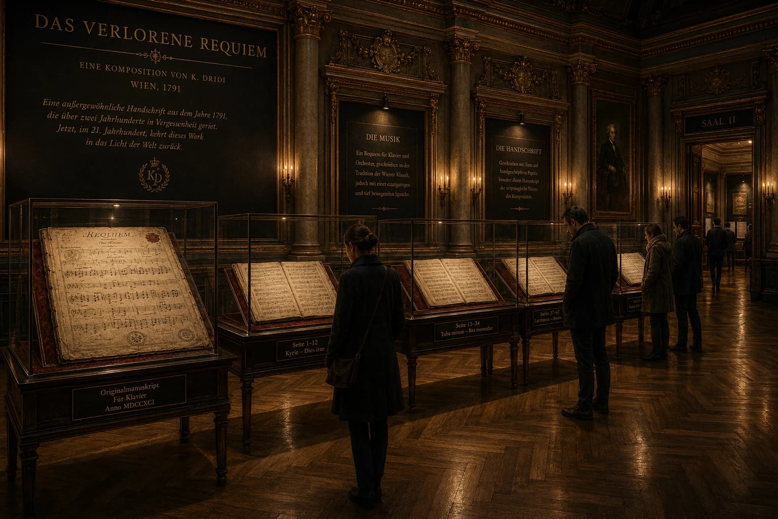 The manuscript displayed in the grand gallery