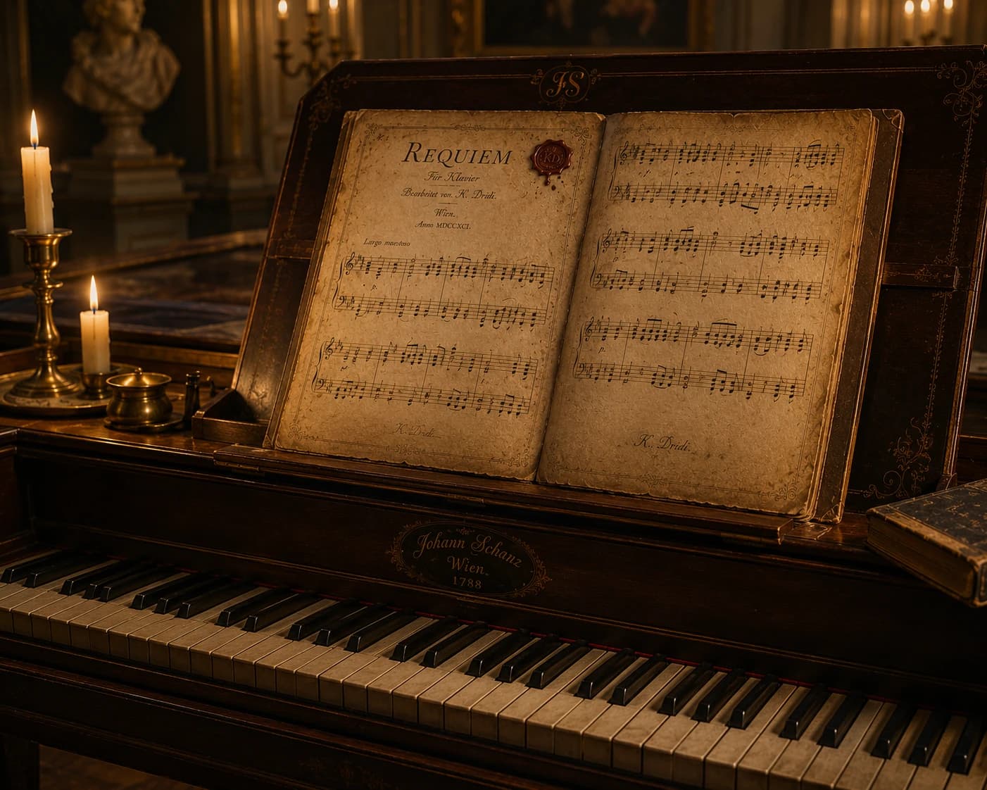 The historical fortepiano used for the composition